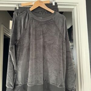 Very Soft Velvety Gray Shirt  (NWOT) and Joggers (NWT)